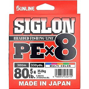 Linha Multifilamento Siglon PEx8 80lb 35,0kg 0,382mm 300m