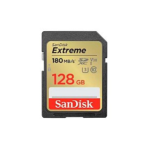 Cartão de Memória Sandisk Extreme SDSDXVA-128G-Gncin - 128GB - SD - 180MB/s