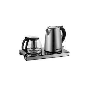 Kit Jarra Elétrica Sonifer Electric Kettle Set SF-2120 - 1.8L + 1L - 1500W - 220V - 50/60HZ - Prata / Transparente