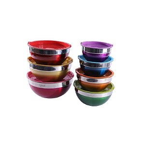 Juego de Bowl Inox Colorido 7PZS