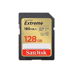 Cartão de Memória Sandisk Extreme SDXC 128GB Classe 10 180MB/s - SDSDXVA-128G-Gncin