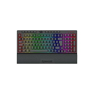 Teclado Gamer Redragon K515 RGB Pro Shiva Pro 98 RGB Sem Fio Inglês - Preto
