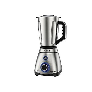 Liquidificador Molimix MLI-800 800 Watts 1.5 Litros 5 Velocidades + Pulsar 220V ~ 50/60 HZ - Prata/Preto