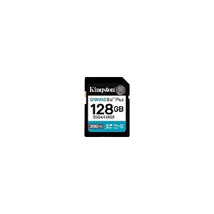 Cartão de Memória SD Kingston Canvas Go Plus C10 U3 V30 A2 128GB - SDG4/128GB