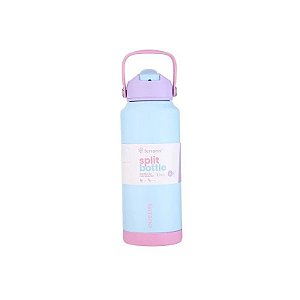 Copo Térmico Terrano Split - 1L - com Canudo - Azul