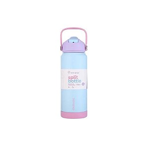 Copo Térmico Terrano Split - 750ML - com Canudo - Azul