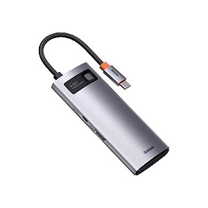Hub Baseus Série Lite 5 Em 1 USB-C Cor Cinza (CAHUB-CX0G)