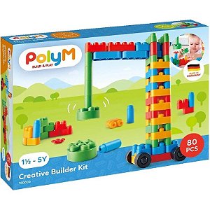 Kit Criativo de Construção PolyM 760008 (80 Peças)