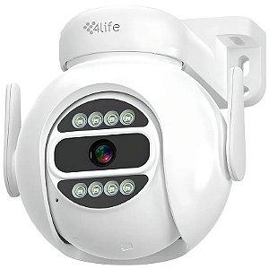 Câmera de Segurança IP 4Life Outdoor 360 Smart FLD8G 4MP 3.6mm Wi-Fi (caixa feia)