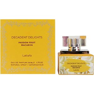 Perfume Lattafa Decadent Delights Maracujá Macaron EDP 50mL - Feminino