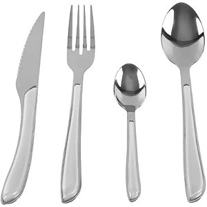 Juego de Cubiertos Doral Colorful - Gris Claro (24 piezas)