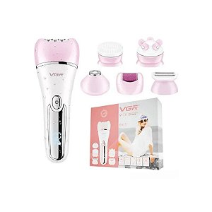 Depilador Elétrico VGR V-733 5W Recarregável Rosa