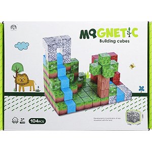 Blocos Magnéticos de Construção Magnetic Chuang Huang - CH1272 (104 peças)