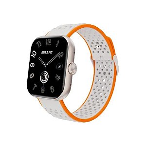 Relógio Inteligente FTX UB6M-Svom - Bluetooth - 41MM - Branco e Laranja