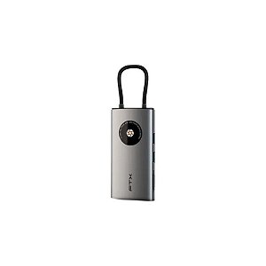 Hub FTX CT-HUBL3-Ag - USB-C - HDMI/3XUSB/SD/USB-C/Lan - Cinza