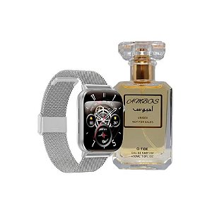 Relógio Smart Watch G-Tide S6 Pro + Perfume Ambos Silver