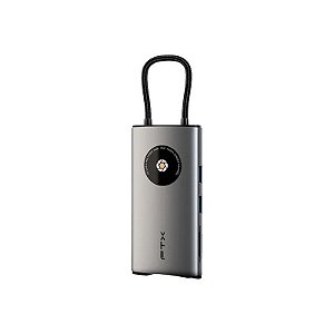 Hub FTX-HUBL3-Ag 8 em 1 USB-C/ HDMI/ USB-A/ SD/ RJ45 - Prata