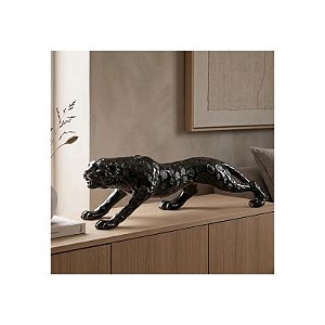 Estátua Decorativa de Pantera Preta 60 CM