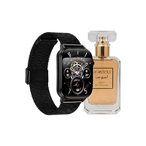 Relógio Smart Watch G-Tide S6 Pro + Perfume Ambos Black