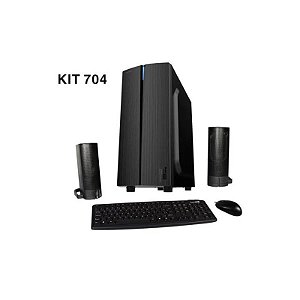 Kit Teclado e Mouse Satellite K-704 Português Preto