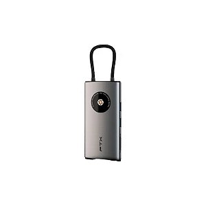 Hub USB-C FTX CT-HUBL3-Ag 8 em 1 4K/30Hz/5Gbps Cinza