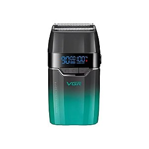 Apontador Elétrico VGR V-308 Recarregável - Preto/Verde