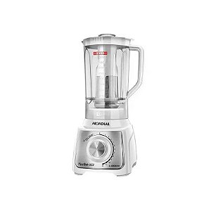 Liquidificador Mondial Turbo Inox L-1200 Wi 1200 Watts 12 Velocidades + Pulse 220V ~ 50/60 Hz - Branco/Prata