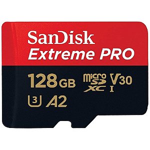 Cartão de memória micro SD Sandisk 128GB Extreme PRO SDXC/UHS-I 200MB/s