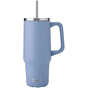 Copo Térmico com Canudo S'well Tumbler XL 880mL - Hidrângea Azul