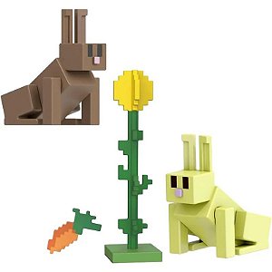 Figuras Minecraft Rabbits Mattel - HTN12