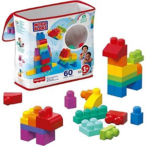 Saco de Construção Grande Mega Bloks Fisher-Price - DCH55 (60 peças)