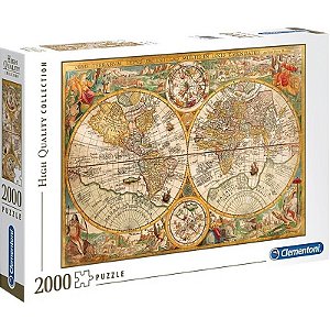 Quebra-cabeça Coleção Musal Mapa Antigo Clementoni - 32557 (2000 Peças)