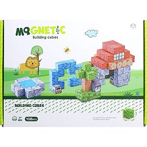 Cubos Magnéticos de Construção Magnetic Chuang Huang - CH1275 (108 peças)
