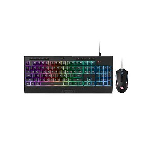 Teclado Redragon + Mouse com Fio S151-Pro Gaming Essentials Ing - Preto