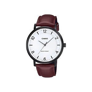 Relógio Casio MTP-VT03BL-7BDF Analógico Masculino - Marrom/Branco