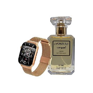 Relógio Inteligente G-Tide S6 Pro + Perfume AM Unissex - Dourado