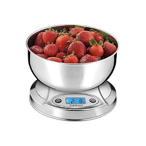 Balança Digital de Cozinha Cuisinart KS-O6BC Alta Precisão com Tigela 5KG Inox