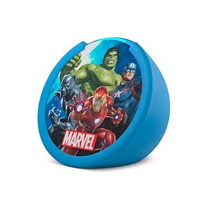 Caixa de Som Echo Pop Kids Marvel's Avengers Alexa 1ª Geração 2023 - Azul