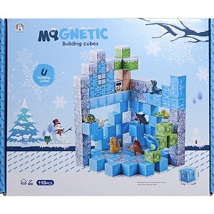 Conjunto de Cubos Magnéticos de Construção Magnetic Chuang Huang - CH1265 (118 peças)
