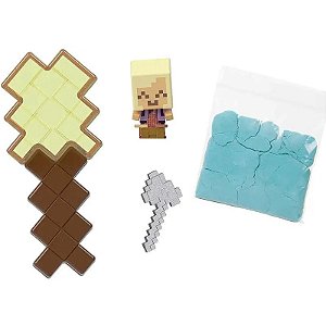 Figura com areia Minecraft Mini Mode Mining Mattel - HTL06