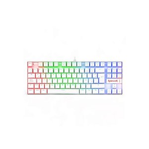 Teclado Gamer Redragon K552W-RGB Kumara com Fio Inglês - Branco
