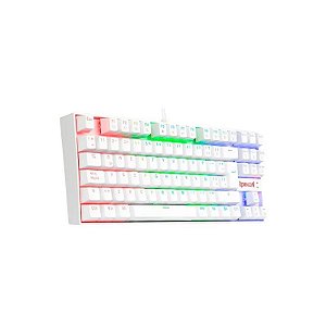 Teclado Gamer Redragon K552W-RGB Kumara com Fio Inglês - Branco