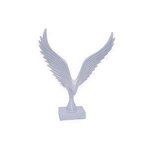 Estátua Decorativa de Pássaro em Resina 46 cm Cinza