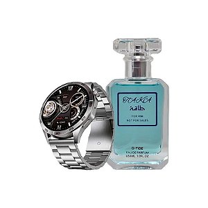 Relógio Inteligente G-Tide Watch Power + Perfume Taka - Prata