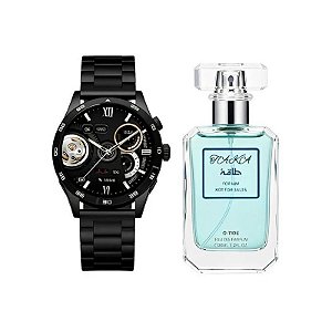 Relógio G-Tide Power Silver BT + Perfume Taka