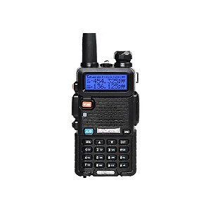 Rádio Comunicador Baofeng UV-5R Dual Band 5W - Preto