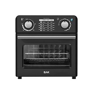 Fritadeira Elétrica BAK Air Fryer Oven BK-AO10L-220 1000 Watts 10 Litros 220 ~ 50/60 HZ - Preta/Prata