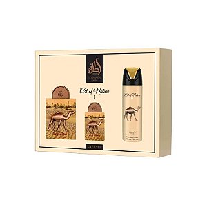 Kit Perfume Lattafa Pride Art Of Nature I Edp 100ML + Mini Perfume 20ML + Spray 200ML - Unissex