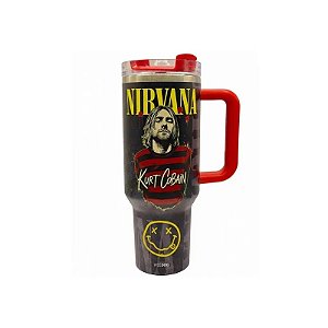 Copo Térmico Weedoo Nirvana 1,2L com Canudo - Preto/Vermelho