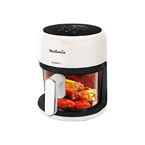 Fritadeira Elétrica Molomix Glassfry MAF-37-VD 1.200 Watts 3.7 Litros 220 - 240V ~ 50/60HZ - Bege/Preto